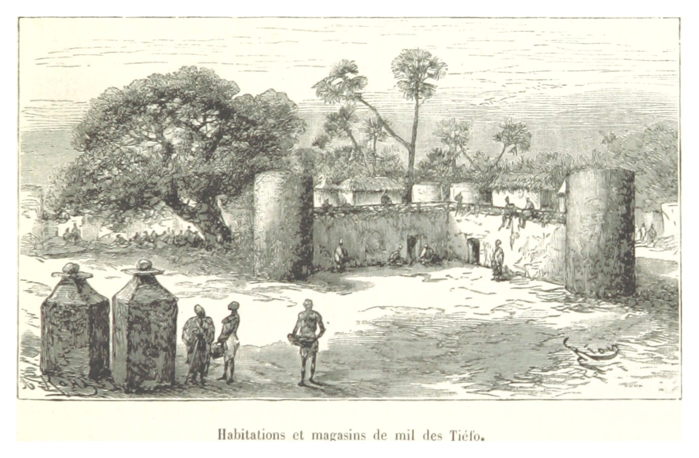Habitations et magasins de mil des Tiéfo