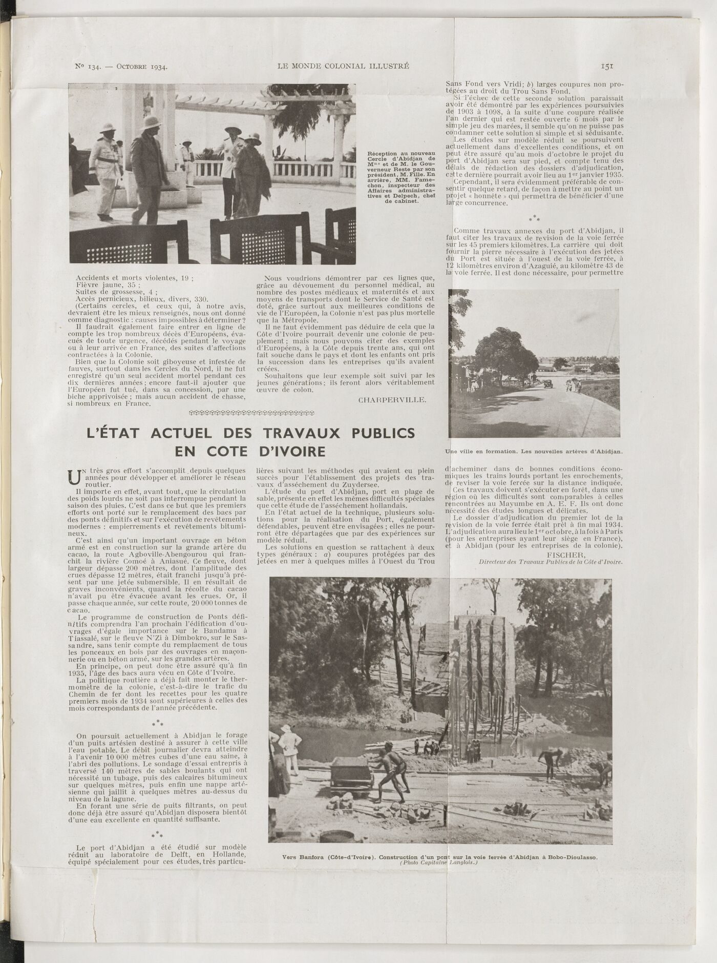 Vers Banfora, construction d'un pont sur la voie ferrée d'Abidjan à Bobo-Dioulasso